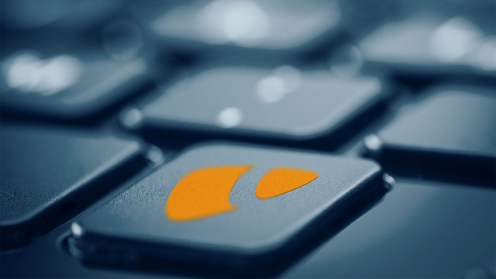 Keyboard close up mit Typo 3 Logo auf einer Taste