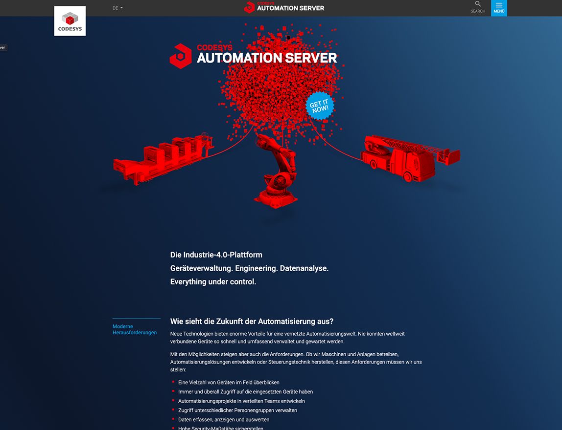 Screenshot vom Projekt Codesys