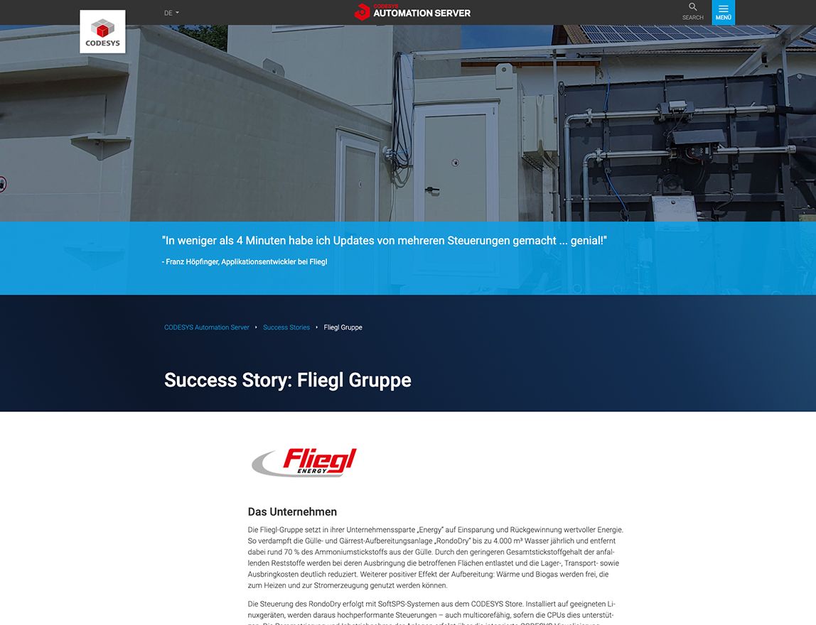 Screenshot vom Projekt Codesys