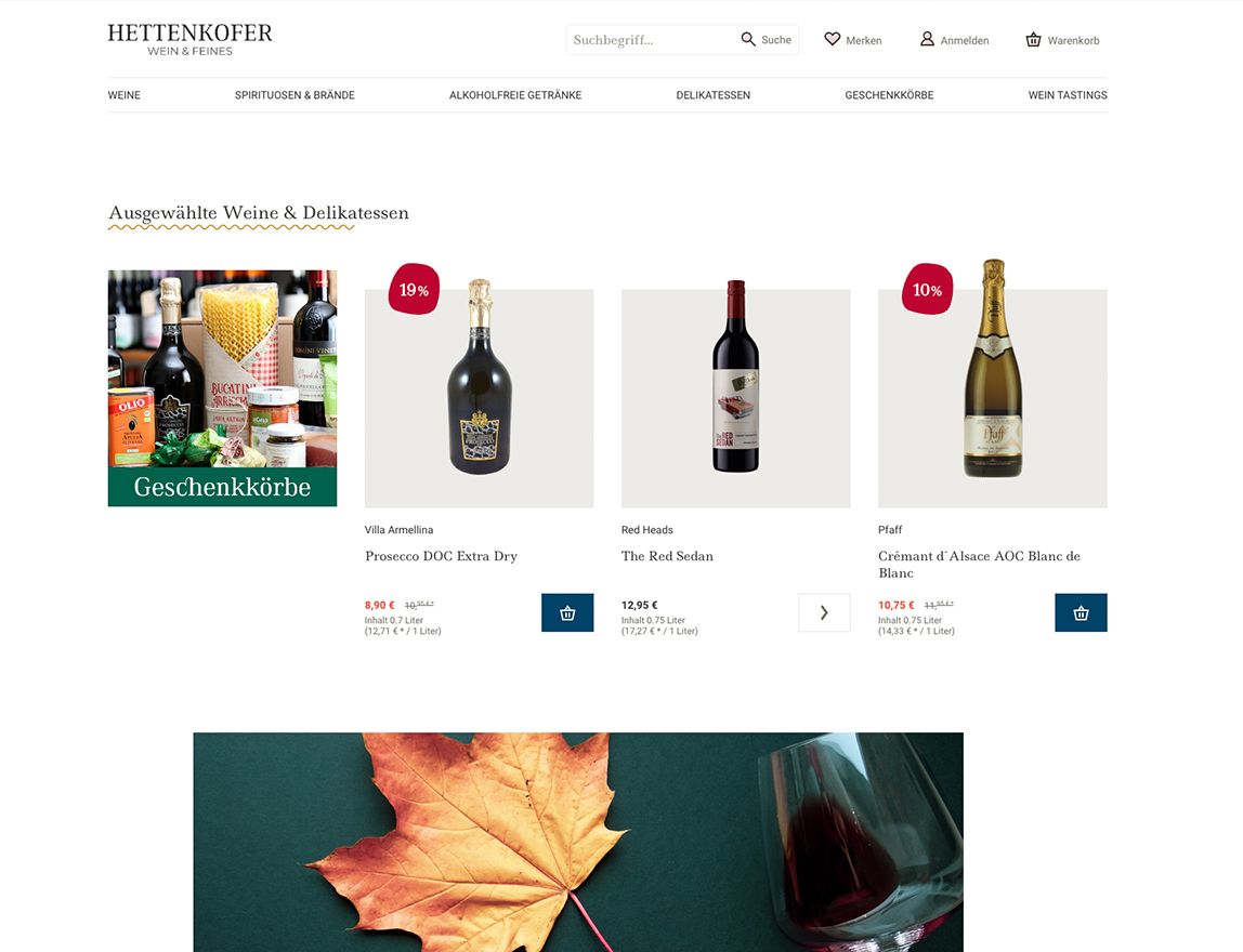 Screenshot vom Projekt Hettenkofer