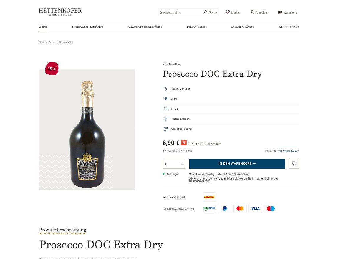 Screenshot vom Projekt Hettenkofer