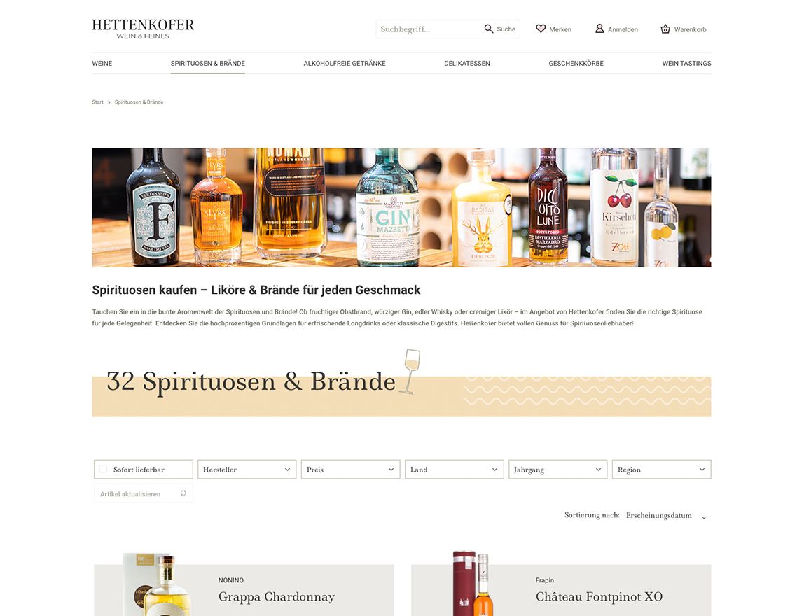 Screenshot vom Projekt Hettenkofer