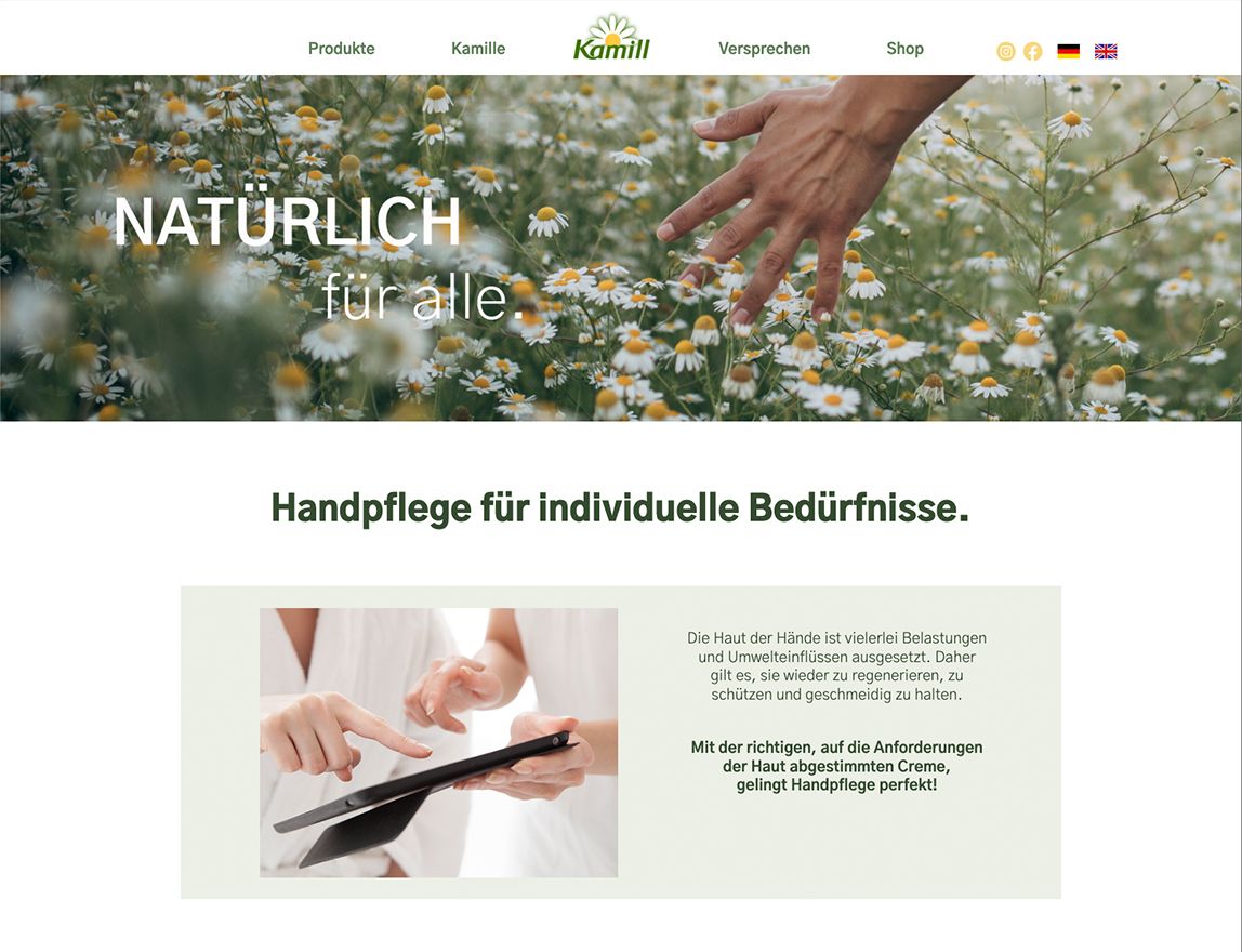 Screenshot vom Projekt Kamill