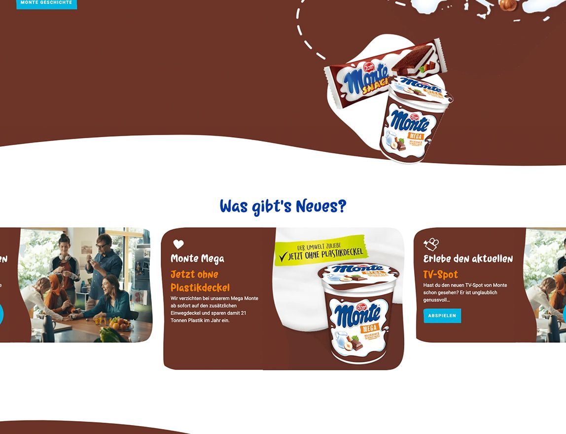 Zott Monte Website weltweit