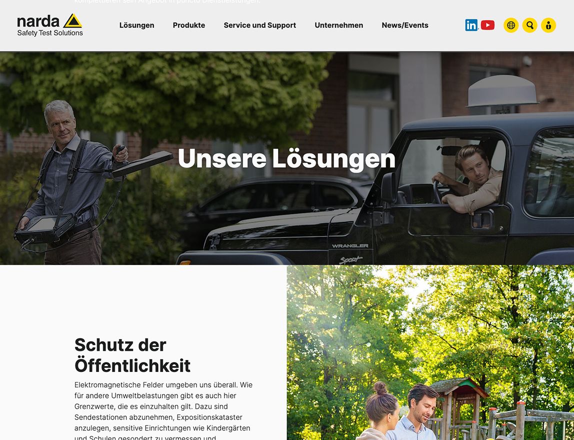 Screenshot vom Projekt Narda