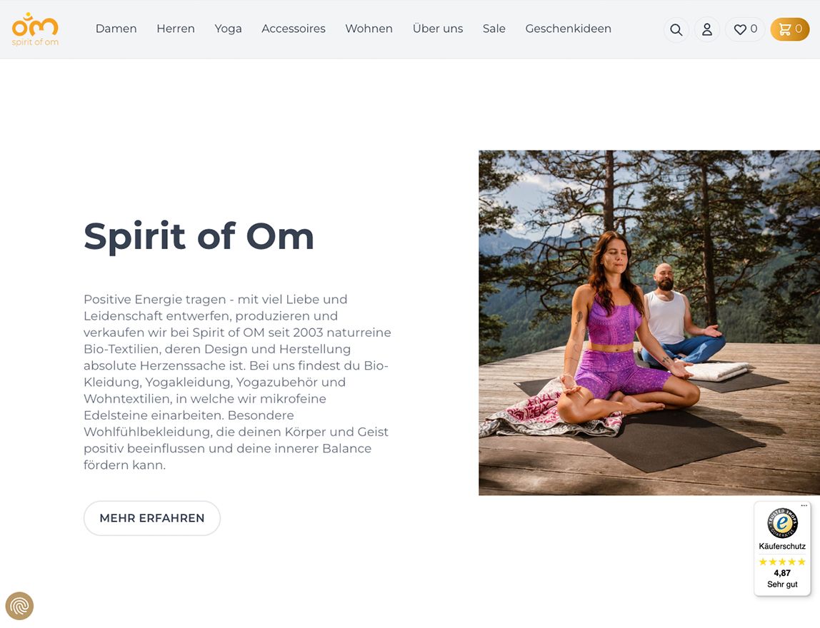 Screenshot vom Projekt Spirit of Om