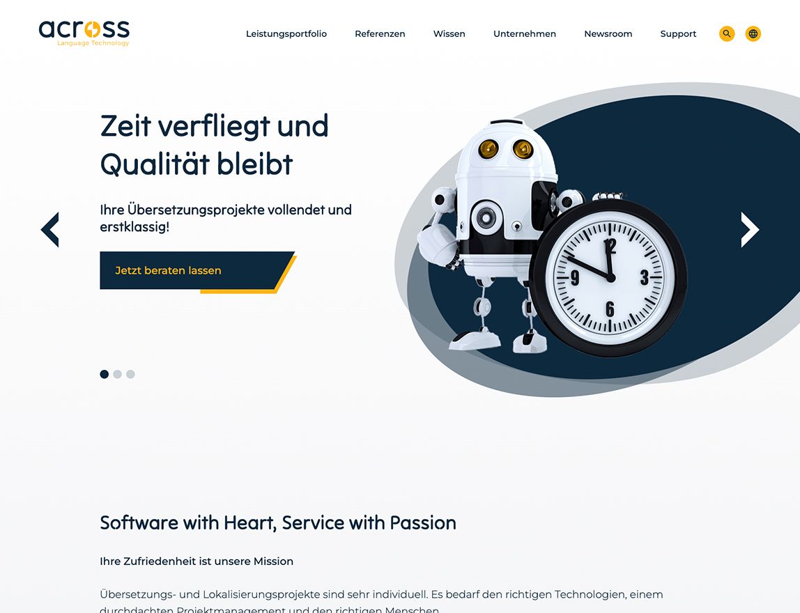 Mood für Across Website