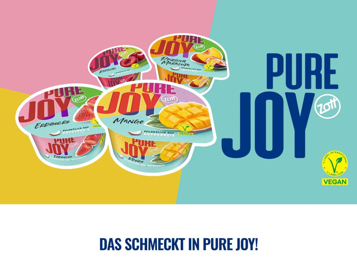 Screenshot vom Projekt Zott PureJoy