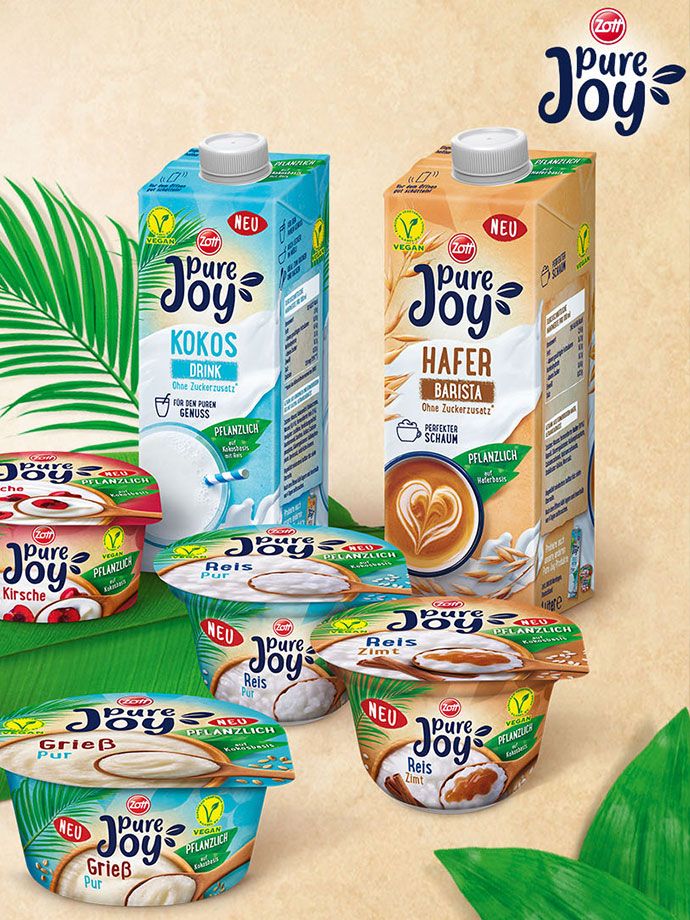 Screenshot vom Projekt Zott PureJoy