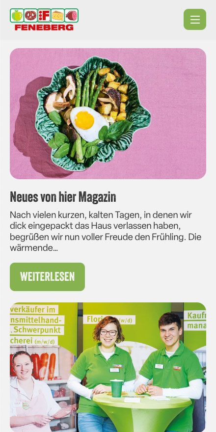 Screenshot vom Projekt Feneberg