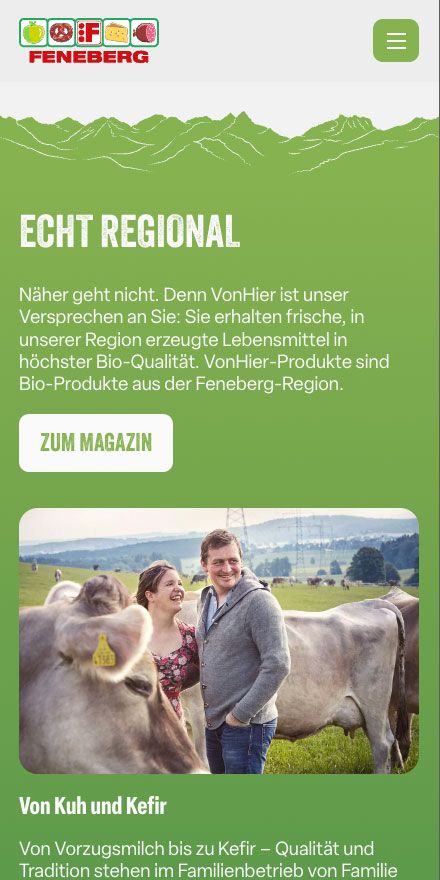 Screenshot vom Projekt Feneberg