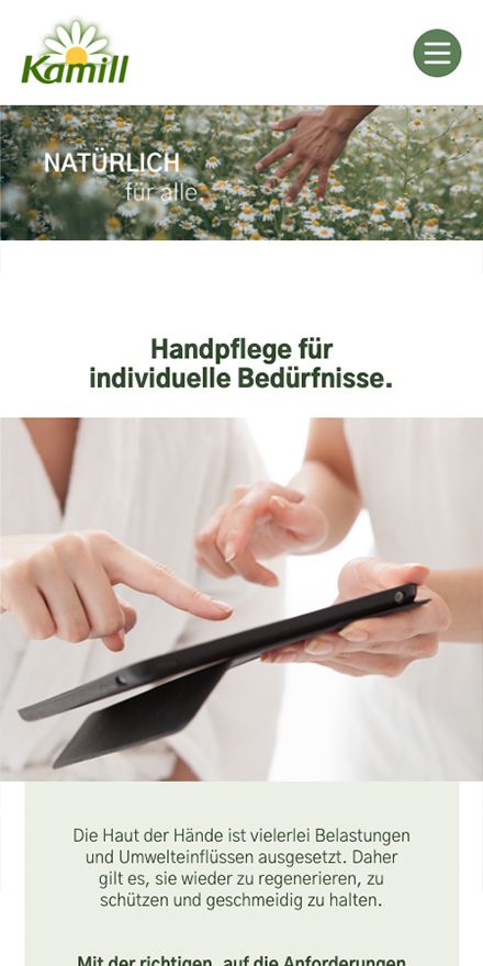 Screenshot vom Projekt Kamill