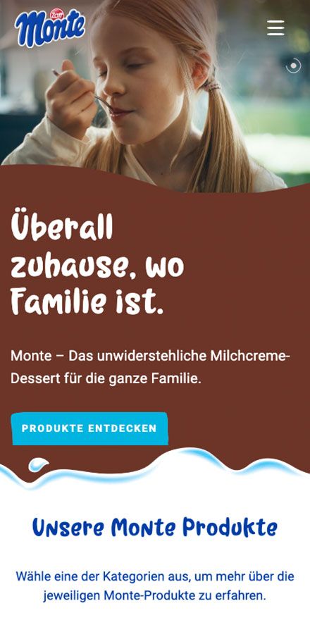 Screenshot vom Projekt Zott Monte