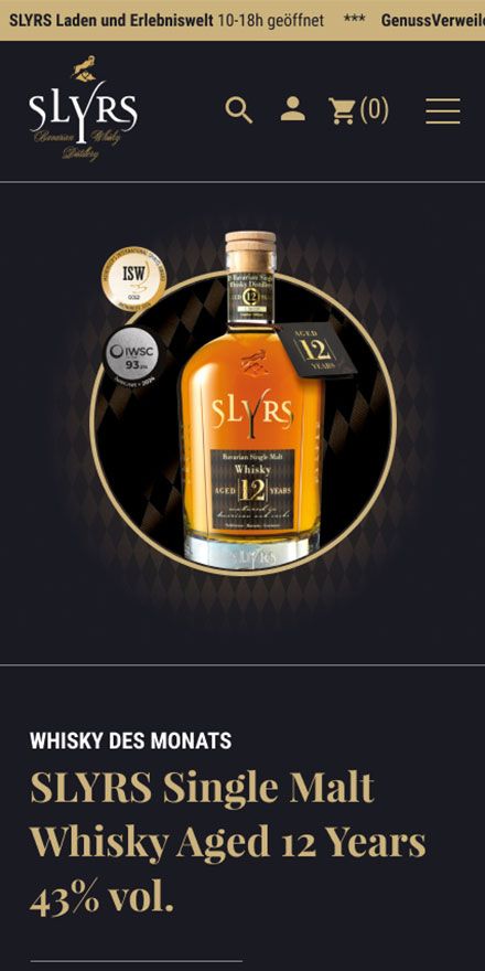 Screenshot vom Projekt Slyrs