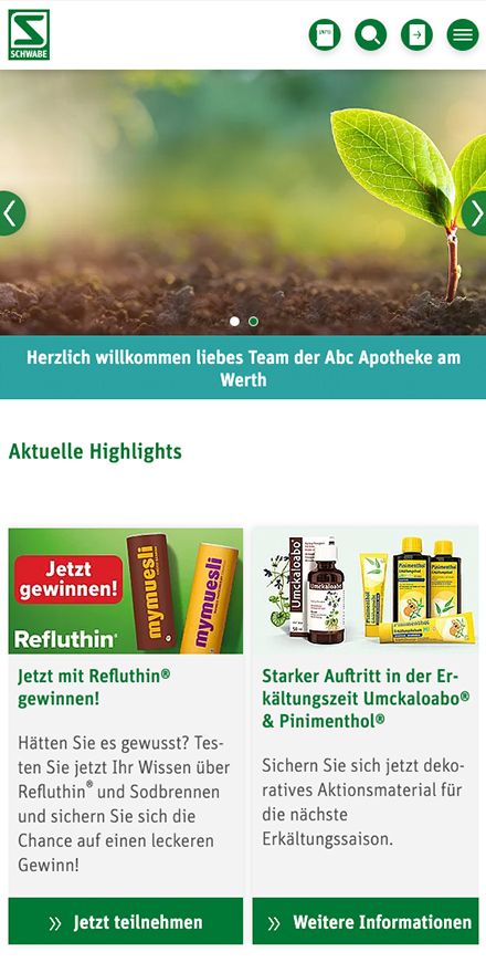 Screenshot vom Projekt Schwabe Fackkreise