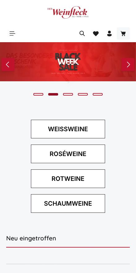 Screenshot vom Projekt Der Weinfleck