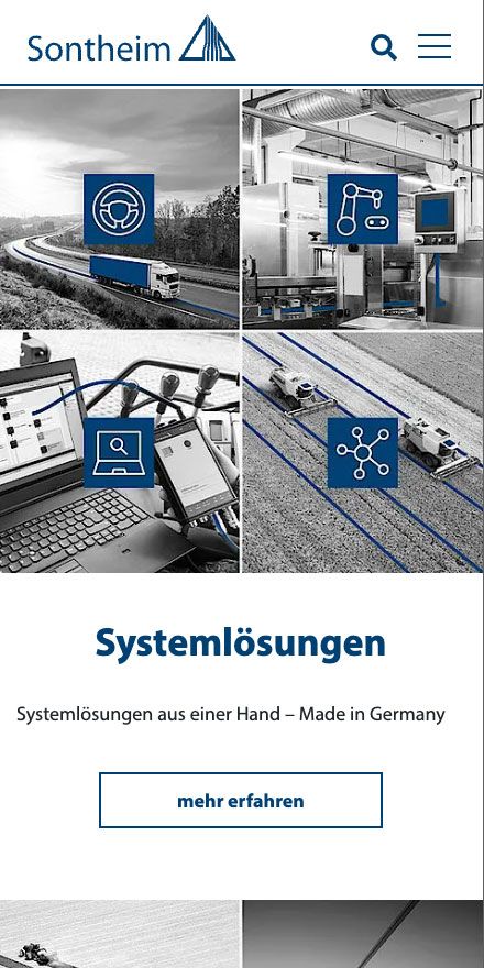 Mobile first Screen Sontheim Elektronik