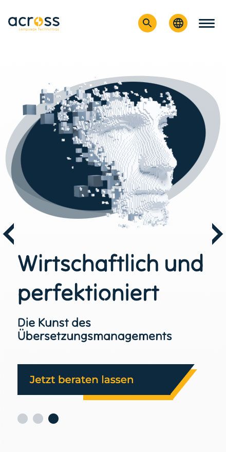 Screenshot vom Projekt Across