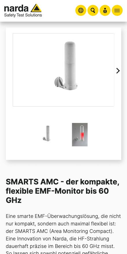 Screenshot vom Projekt Narda