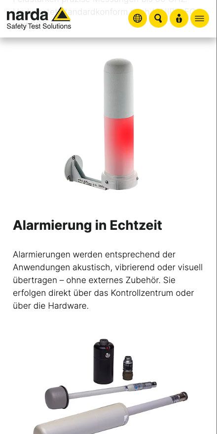 Screenshot vom Projekt Narda